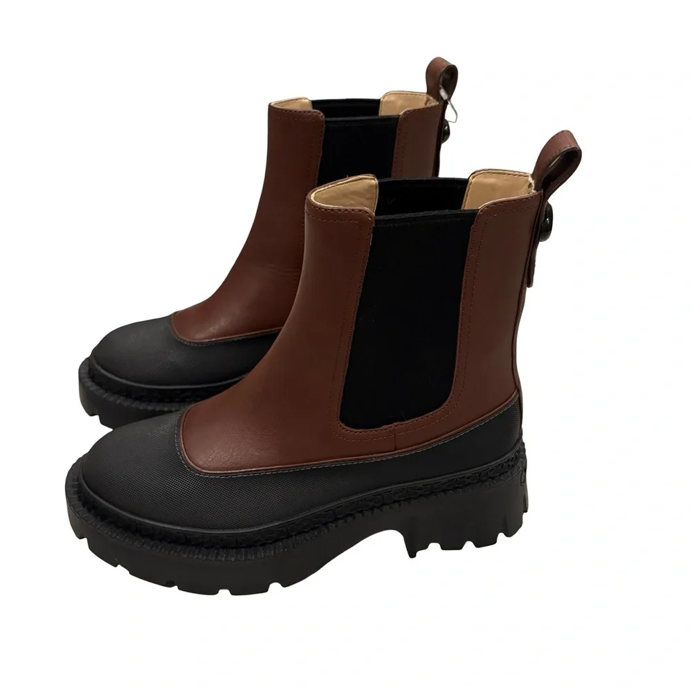 NWOT, COACH Jayla Chelsea Leather Ankle Boots, Sz 5.5 (fits like a Sz 5) - Picture 5 of 14